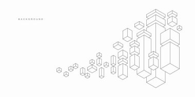 Soyut geometrik teknolojik arka plan. Vektör yaratıcı tasarımı.