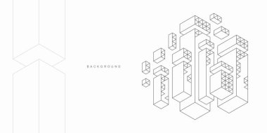 Soyut geometrik teknolojik arka plan. Vektör yaratıcı tasarımı.