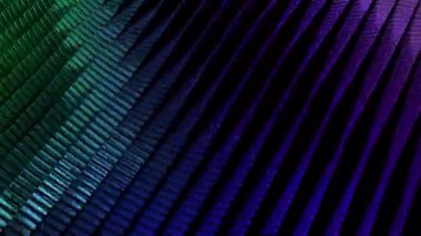 Renkli plakalar rüzgarda savruluyor. Üç boyutlu arka plan. Döngülü canlandırma.