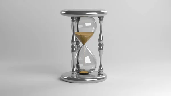 An hourglass on a white background. 3D-rendering. Stock Photo