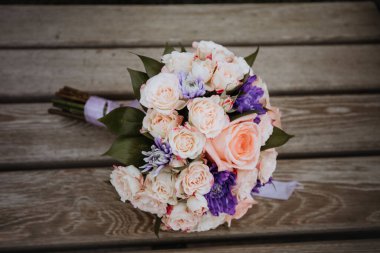 Düğün buketi, güzel buket, narin buket, açık mor