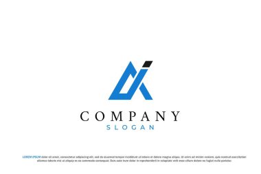 I modern bir logo işi mektubu.