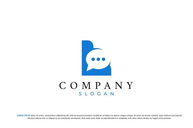 İleti sembolü sohbet balonu harf logosu I