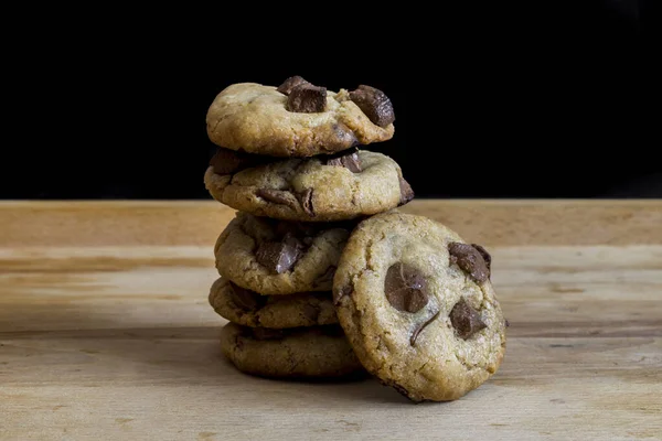 Alguns Cookies Caseiros Chocolate — Fotografia de Stock