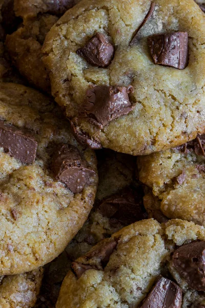 Visão Geral Alguns Biscoitos Caseiros Chocolate — Fotografia de Stock