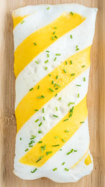 Yellow White Rolled Omelette — Stock Photo, Image