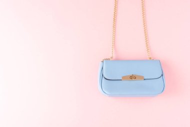 Telif alanı olan mavi çanta