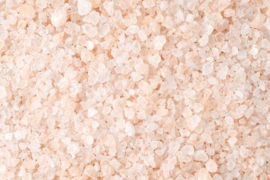 Pembe Himalaya tuz dokusu. Kopyalama alanı olan bir arkaplan. Kapatın. Üst görünüm