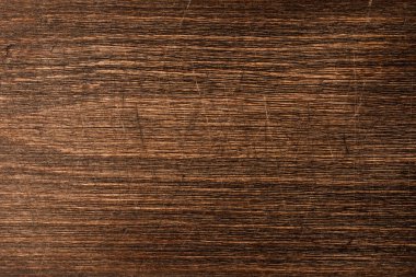 Kopyalama alanı olan klasik ahşap bir arka plan. Üst görünüm