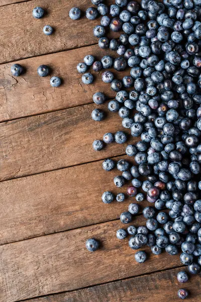 Blueberries Wooden Background Copyspace — Stock Photo, Image