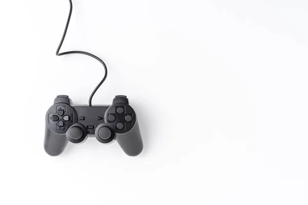Video Oyun Denetleyici Beyaz Arkaplanda Kopyalanmış Durumda Bilgisayar Oyuncusu Konsepti — Stok fotoğraf