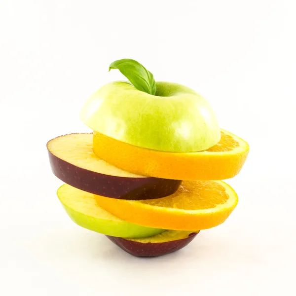 Färsk skivad frukt i form av apple — Stockfoto