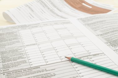 Lehçe vergi formu kalem ile