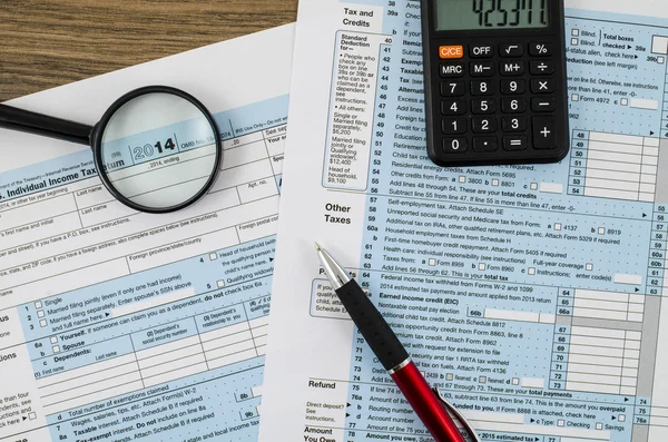 U.S. individual income tax return form 1040 — Stock Photo, Image