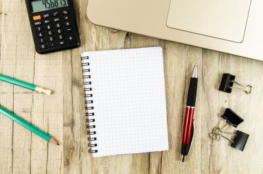 Ofis, iş araçları ahşap tablo