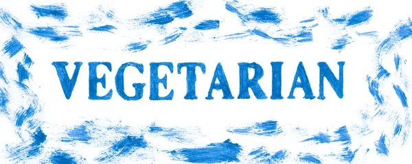 Вегетаріанські слово намальовані на білому фоні — стокове фото