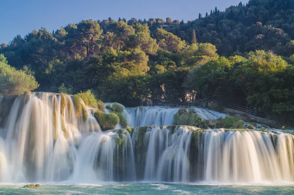 Rivier Krka-watervallen, Dalmatië, Kroatië — Stockfoto