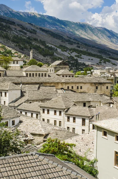 View at old city of Gjirokastra in Albania — Stock Photo, Image