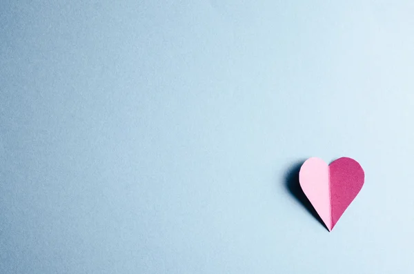 Paper Heart Blue Background — Stock Photo, Image