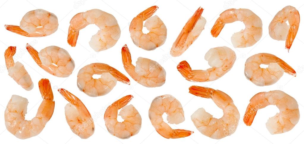 Cooked refined shrimps