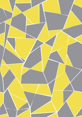 Soyut şekiller. Nihai Gri ve Aydınlatıcı renklerin kusursuz vektör arkaplanı. Yüzyıl ortası tarzı tasarım. 2021 'in renkleri. Retro poster.