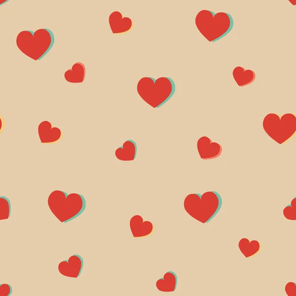 Herznahtloses Muster Valentinstagskarte Hochzeitseinladungskarte — Stockvektor