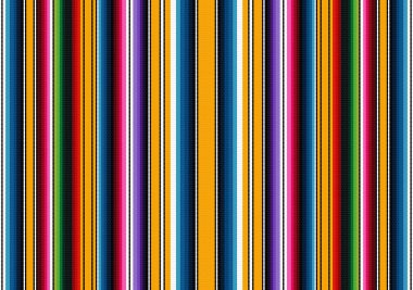 Etnik tekstil geçmişi. Serape Meksika battaniyesi. Meksika çizgili, pürüzsüz desen. Cinco de Mayo fiesta dekoru için bir süs. Etnik boho kumaş çizimi. Batı dekor biçimi.