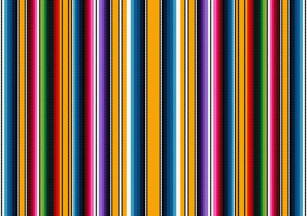 民族の織物の背景 メキシコの毛布を浸透 メキシカンストライプシームレスパターン シンコ マヨのフィエスタ装飾のための装飾 民族の長靴生地のイラスト 洋装様式 — ストックベクタ