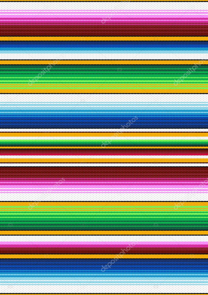 Mexican style vector seamless pattern. Colorful stripes background. Serape design. Ornament for Cinco de Mayo fiesta decor. Ethnic boho fabric illustration. Western decor style.
