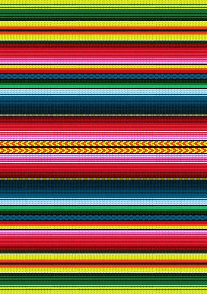 Mexican Style Vector Seamless Pattern Colorful Stripe Background Serape Design — Stock Vector