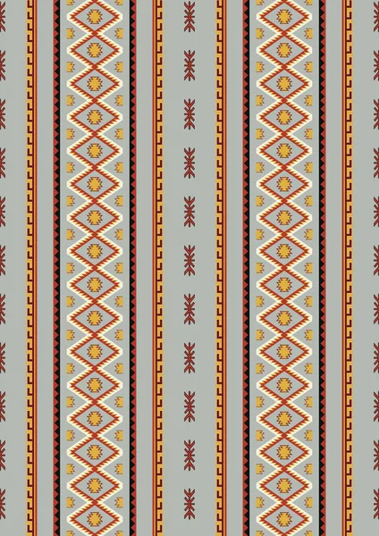 Mexicaanse Achtergrond Navajo Tribal Vector Naadloos Patroon Etnische Azteken Zuid — Stockvector