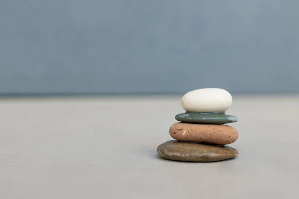 Zen Όπως Ποικιλία Από Στοιβαγμένες Πέτρες Βότσαλο Αντιγραφή Χώρου — Φωτογραφία Αρχείου