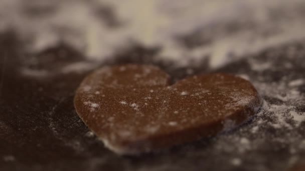 Bitmiş Noel Kurabiyelerine Krema Şekeri Serpin — Stok video