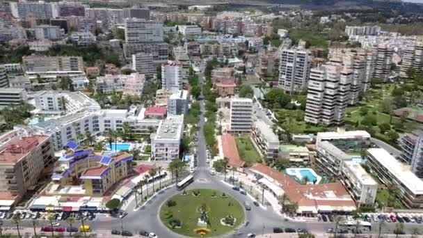 Hava Görüntüsü Dan Çekimler Spanya Havadan Görüntüler Malaga Kıyıları — Stok video