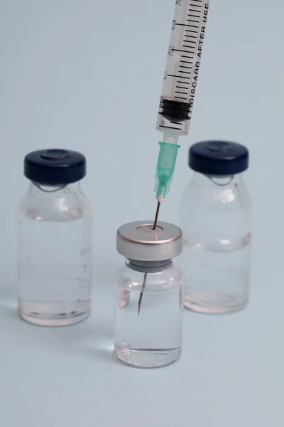 Vaccination Vaccin Spruta Förebyggande Injektion Immunisering Behandling Coronavirus Covid Infektiös — Stockfoto