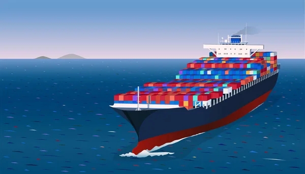 Statek Towarowy Oceanie — Zdjęcie stockowe