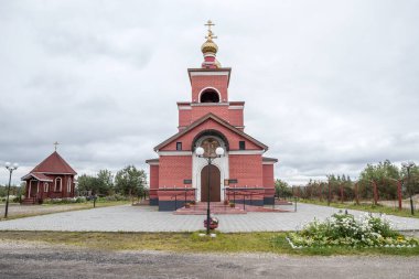 Murmansk - şehrin hava manzarası ve manzarası