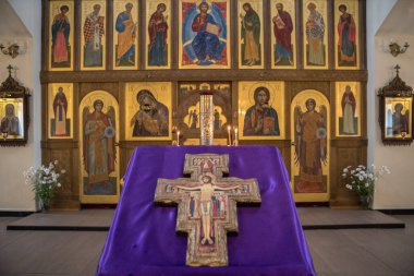 Murmansk - şehrin hava manzarası ve manzarası