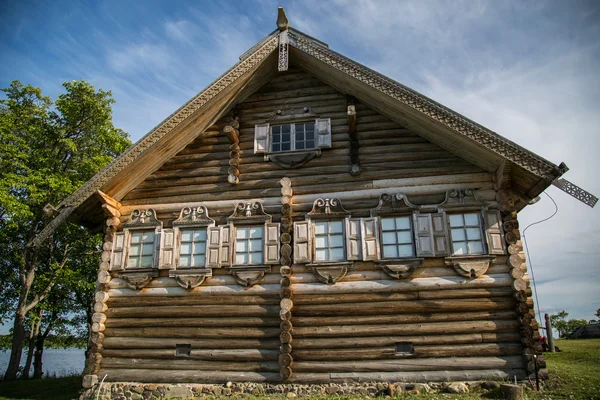 Wooden architecture Nordic countries. Russian wooden houses, churches, barns, sheds. — Stock Image Wooden architecture Nordic countries. Russian wooden houses, churches, barns, sheds. Stock Image