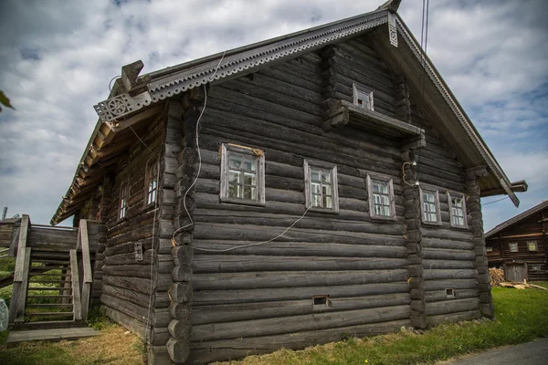 Wooden architecture Nordic countries. Russian wooden houses, churches, barns, sheds. — Stock Image Wooden architecture Nordic countries. Russian wooden houses, churches, barns, sheds. Stock Image