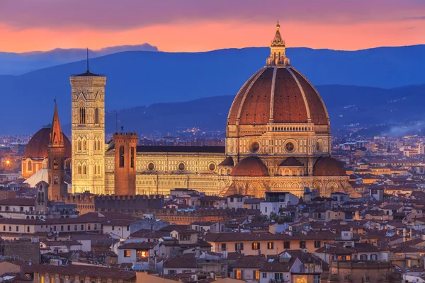 Zonsondergang in Florence, Toscane, Italië — Stockfoto