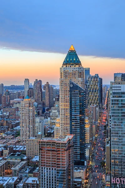 Pôr do sol em Manhattan — Fotografia de Stock