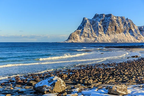 Alba alle spiagge di Lofoten — Foto Stock