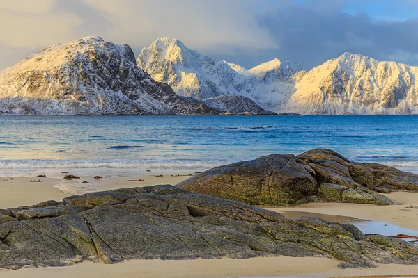 Playa de haukland — Foto de Stock