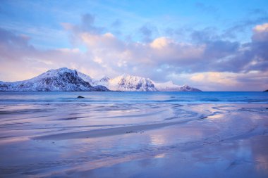 Norveç'te Lofoten beach