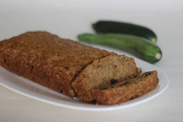 Zucchini raisin bread. Its a soft and moist quick bread made of shredded Zucchini with raisins, cinnamon and a dash of nutmeg added for flavour