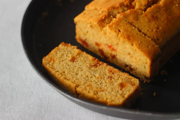 Slices Tutti Frutti Cake Loaf Made Whole Wheat Flour Shot — Stockfoto