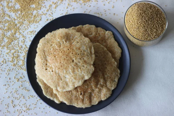 Rice Pancakes Made Foxtail Millets Flour Experimental Version Popular Kerala — Stock Photo, Image