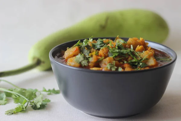 Bottle Gourd Curry Lentils One Pot Chickpea Lentil Dish Cooked — Stock Photo, Image