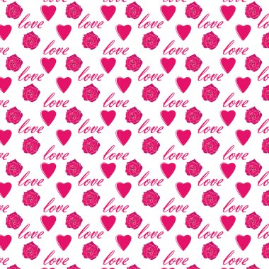 Kalpli ve güllü desen